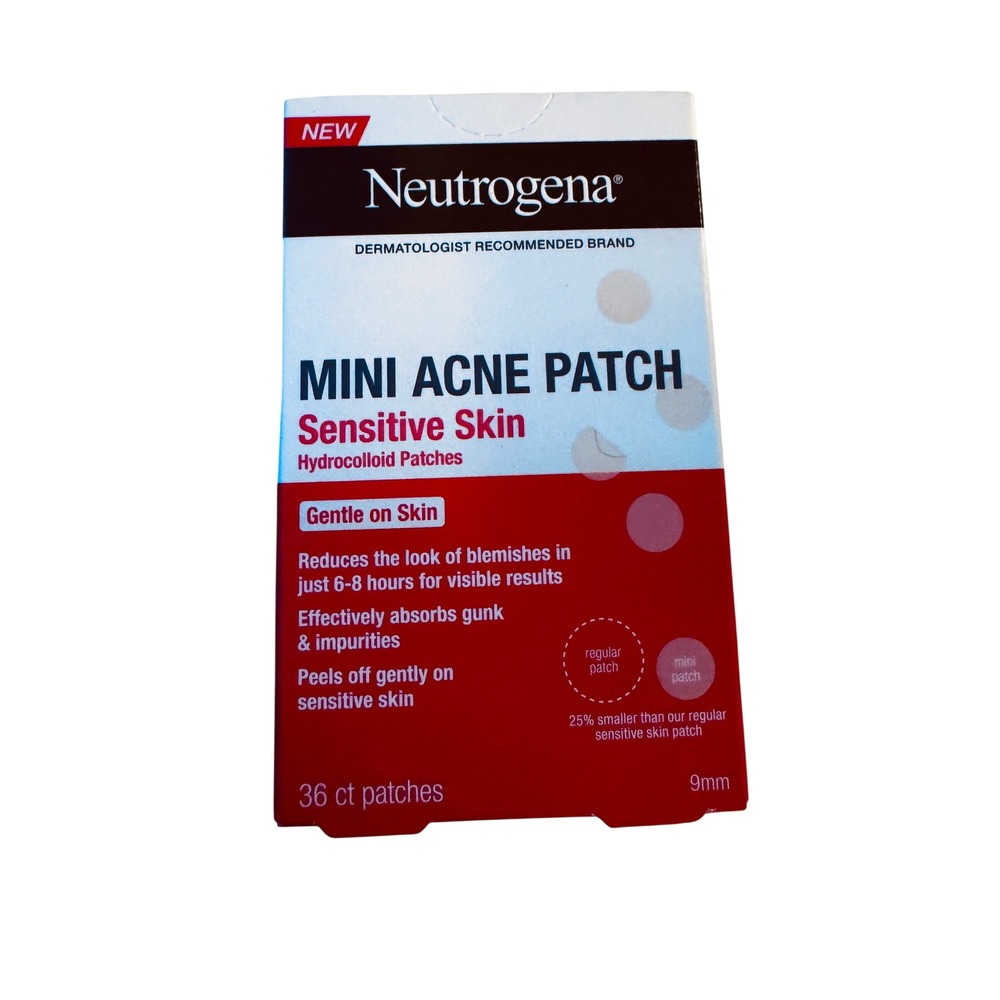 Neutrogena Mini Acne Patch Sensitive Skin 36ct 9mm Hydrocolloid Non-Medicated